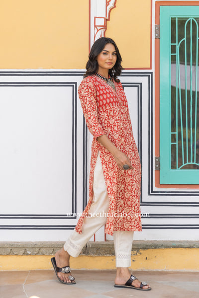 "Sanskriti" Bagru Cotton kurta