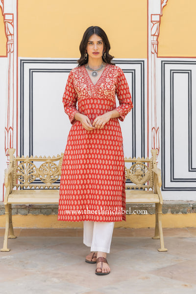 "Aakriti" Bagru Cotton kurta