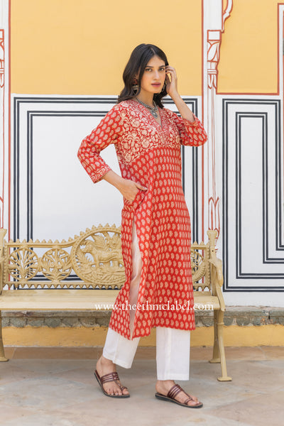 "Aakriti" Bagru Cotton kurta