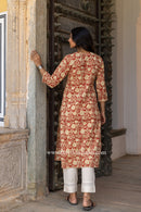 "Daksha" Bagru Print Cotton kurta