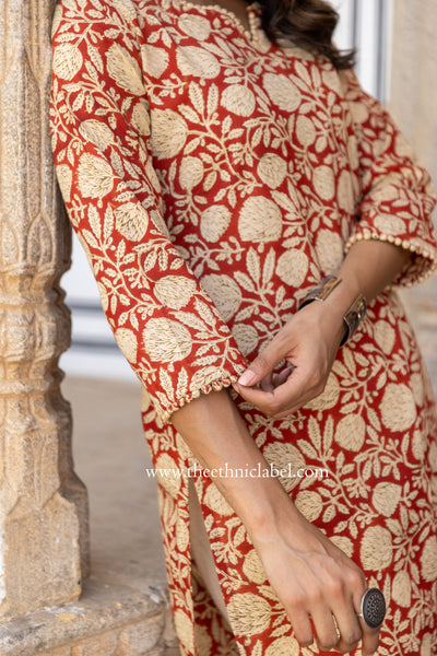 "Daksha" Bagru Print Cotton kurta