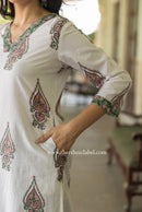 "Zareen" Hand block printed Cotton Kurta