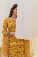 "Sanjh" Cotton Kurta Set with Kota Doria Dupatta (3pc)