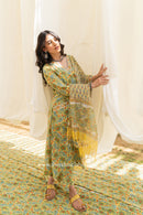 "Banira" A line Kurta Set with Kota Doria Dupatta (3pc)