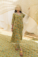 "Banira" A line Kurta Set with Kota Doria Dupatta (3pc)