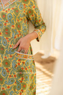 "Banira" A line Kurta Set with Kota Doria Dupatta (3pc)