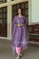 "Nadiya" hand Block Printed Cotton kurta with Dupatta-2pc