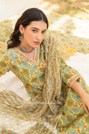 "Banira" A line Kurta Set with Kota Doria Dupatta (3pc)