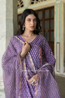 "Nadiya" hand Block Printed Cotton kurta with Dupatta-2pc