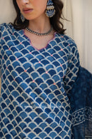 "Khwaab" Cotton Kurta Set with Kota Doria Dupatta (3pc)