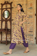 "Annavi" Hand Block Printed Cotton Kurta