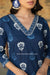 "Madhavi" Indigo Hand Embroidered Cotton kurta