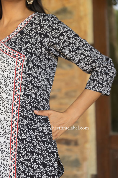 "Jeeya" Hand Block Printed Cotton kurta