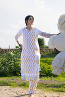 "Mridula" Hand Block Printed Co-ord Set - 2pc