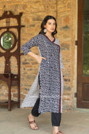 "Aaheli" Hand Block Printed Cotton kurta