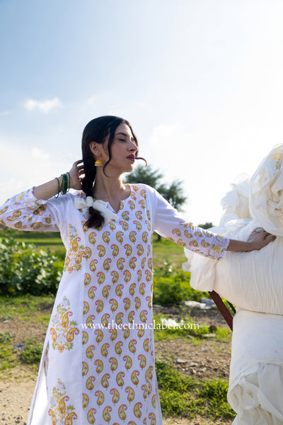 "Mridula" Hand Block Printed Co-ord Set - 2pc