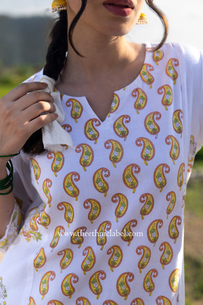 "Mridula" Hand Block Printed Co-ord Set - 2pc