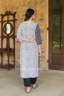 "Amiya" Hand Block Printed Cotton kurta