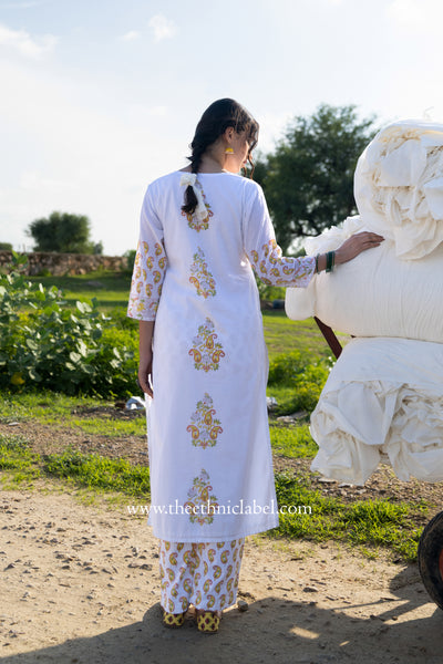 "Mridula" Hand Block Printed Co-ord Set - 2pc