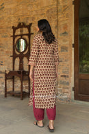 "Nadira" Bagru Print Cotton kurta