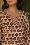 "Nadira" Bagru Print Cotton kurta