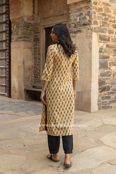 "Chanak" Bagru Hand Block Printed Cotton kurta