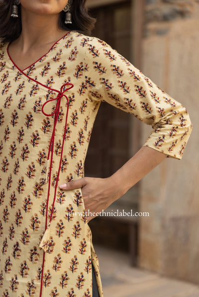 "Chanak" Bagru Hand Block Printed Cotton kurta