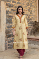 "Raag" Bagru Hand Block Printed Cotton kurta