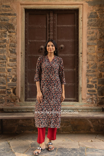 "Raina" Hand Embroidered Cotton kurta