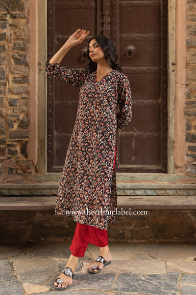 "Raina" Hand Embroidered Cotton kurta