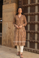 "Nayan" Hand Embroidered Cotton kurta