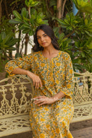 "Nilaya" Hand Block Printed Laced Cotton kurta