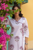 "Muskaan" Hand Block Printed Cotton kurta