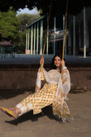 "Amaira" Cotton Kurta Set with Kota Doria Dupatta(3pc)