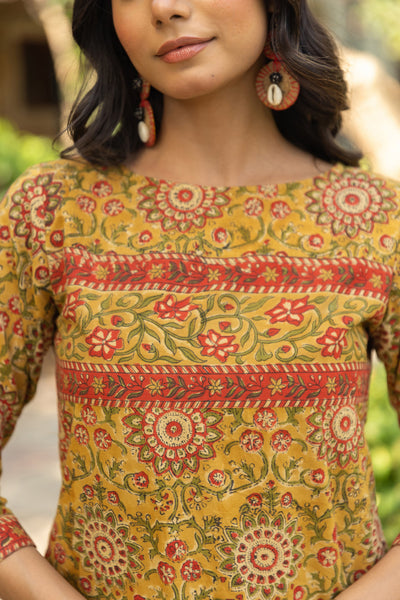 Pratichi Bagru Print Cotton kurta