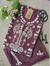 "Farzana" Mauve Hand Embroidered Kurta Set(2pc)