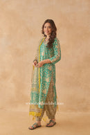 "Vanabhaa" Bagru Cotton Kurta Set with Kota Doria Dupatta (3pc)