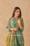 "Vanabhaa" Bagru Cotton Kurta Set with Kota Doria Dupatta (3pc)