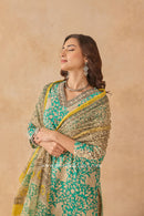 "Vanabhaa" Bagru Cotton Kurta Set with Kota Doria Dupatta (3pc)