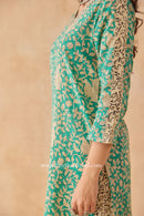 "Vanabhaa" Bagru Cotton Kurta Set with Kota Doria Dupatta (3pc)