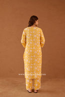 "Prajvala" Hand Embroidered Kurta and Pants Co-ord set - 2pc
