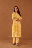 "Prajvala" Hand Embroidered Kurta and Pants Co-ord set - 2pc