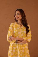 "Prajvala" Hand Embroidered Kurta and Pants Co-ord set - 2pc