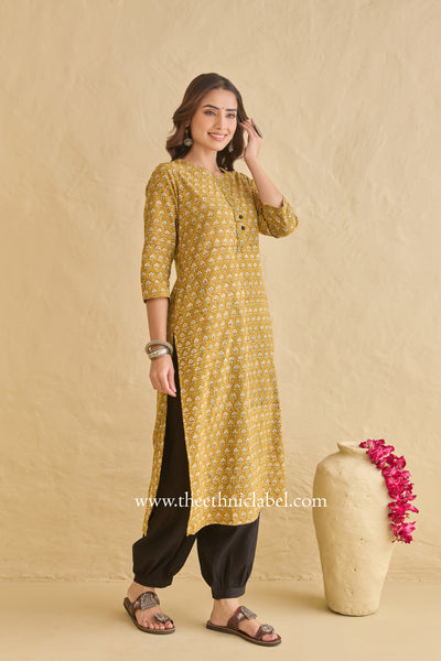 "Mool" Hand Block Printed Cotton kurta