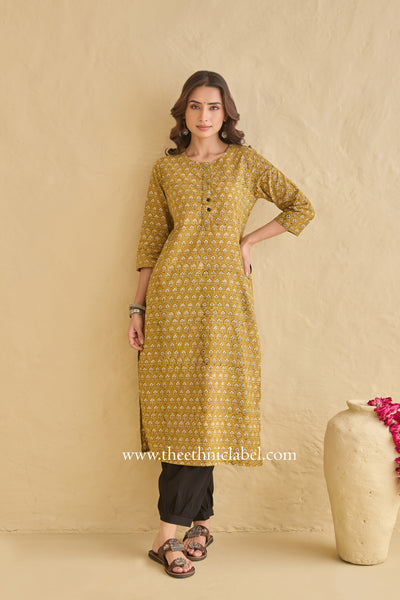 "Mool" Hand Block Printed Cotton kurta