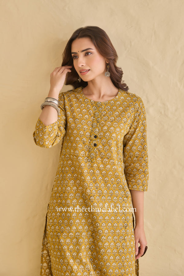 "Mool" Hand Block Printed Cotton kurta