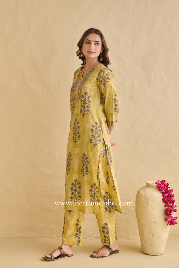 "Reyat" Hand Block Printed Cotton kurta