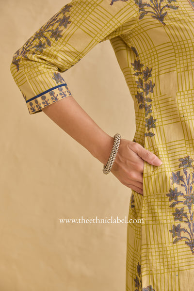 "Reyat" Hand Block Printed Cotton kurta