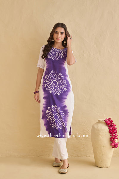 "Saaz" Pure Bandhani Cotton Kurta