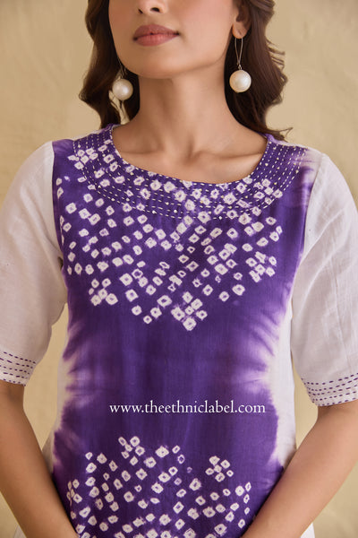 "Saaz" Pure Bandhani Cotton Kurta